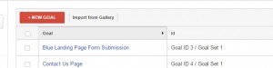 NEW Goal in Google Analytics